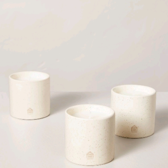 Hearth & Hand NWT 3pc Scented Candles In Ceramic Jars  Basil/Lemon/Thyme - Picture 3 of 5